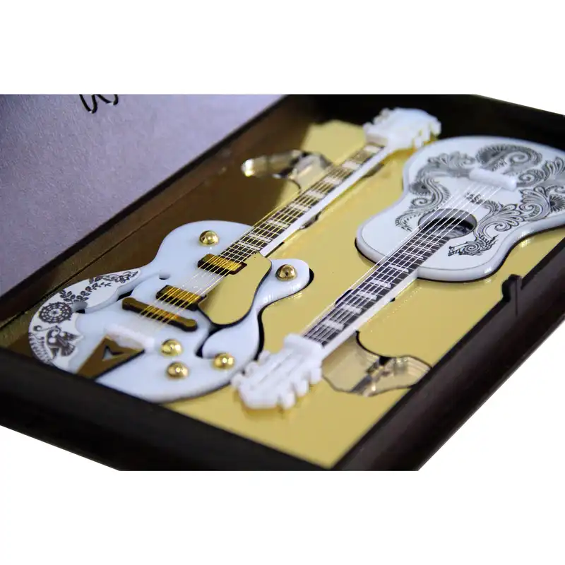 ماکت دکوری دست سازه های باخیزان مدل گیتار مجموعه دو عددی