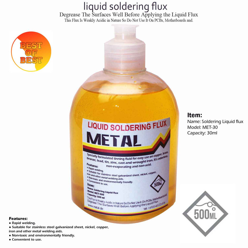 محلول لحیم کاری متال مدل M-500 حجم 500 میلی لیتر