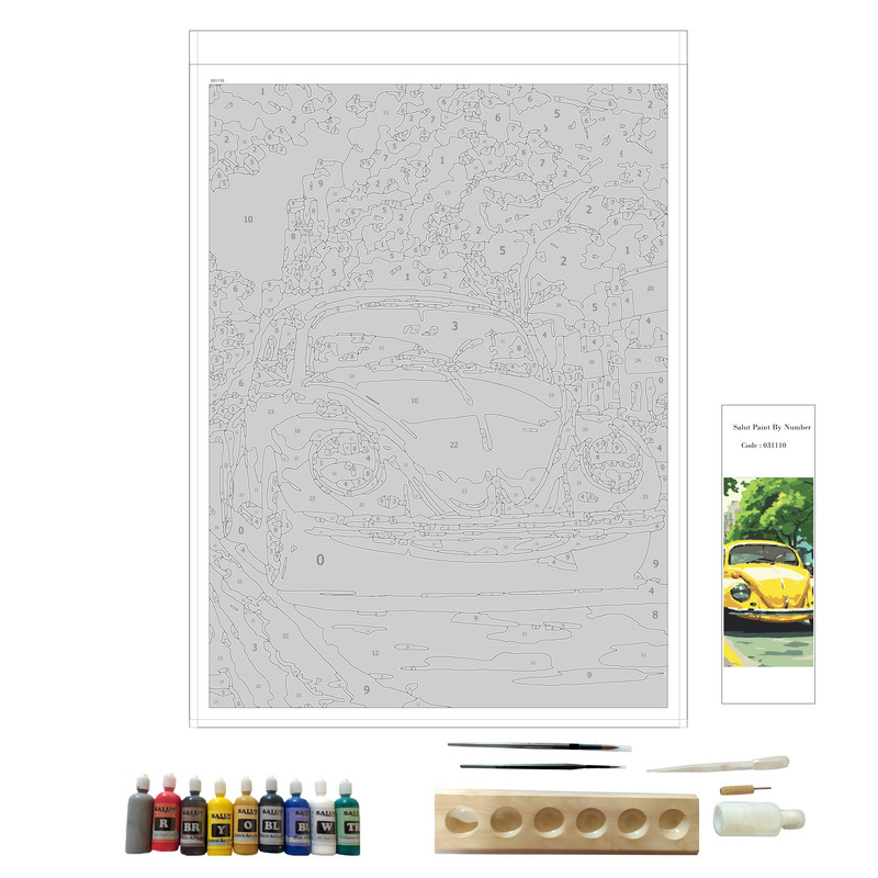 بسته رنگ آمیزی سالوت مدل آکرولیک کد 031110 مجموعه 18 عددی