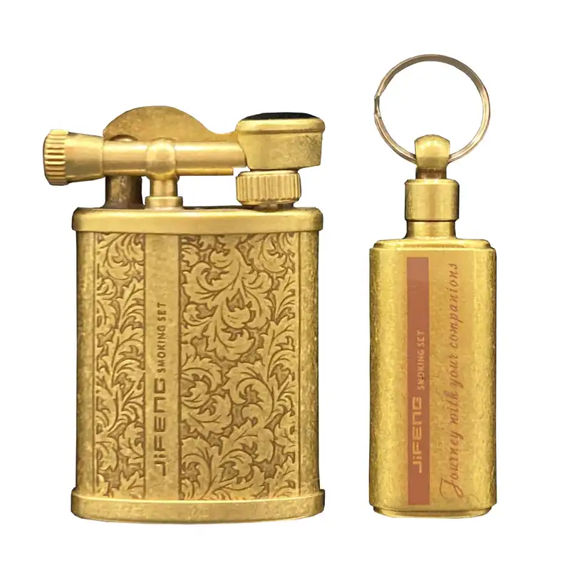 فندک جیفنگ طرح اسلیمی کد DKD-994 به همراه مخزن نگهداری بنزین