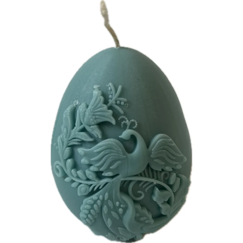 شمع دست‌ساز بدون‌بو مدل تخم مرغ سیمرغ زمان اتمام 3 ساعت
