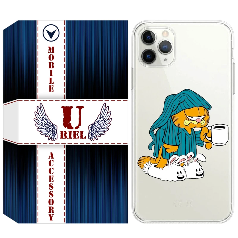 کاور یوریل مدل Clear کد 72 طرح گارفیلد مناسب برای گوشی موبایل اپل iPhone 11 Pro Max