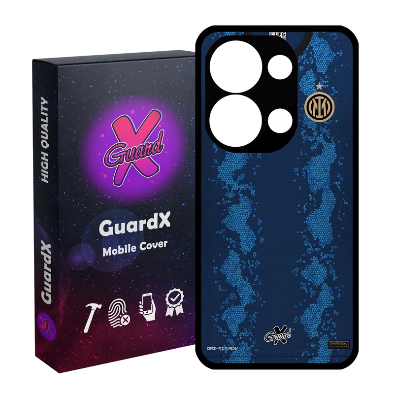کاور گارد ایکس طرح Inter Milan مدل Glass10400 مناسب برای گوشی موبایل شیائومی Redmi Note 13 Pro 4G / Poco M6 Pro 4G