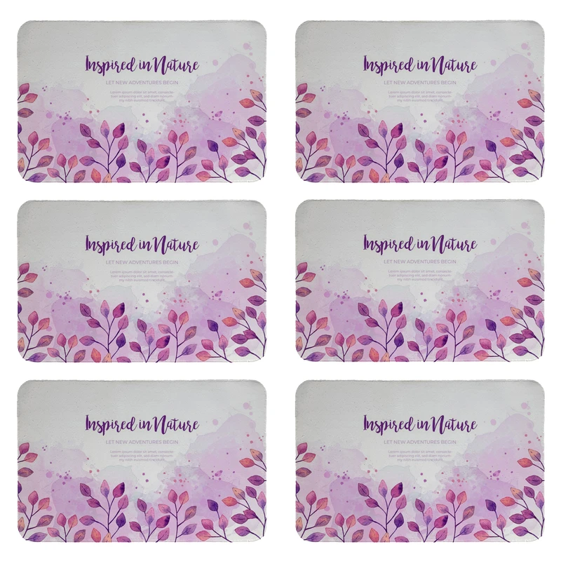 زیربشقابی طرح برگ کد 8112 بسته 6 عددی