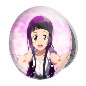 آینه جیبی خندالو طرح یو انیمه دختر مدل تاشو کد 12148 