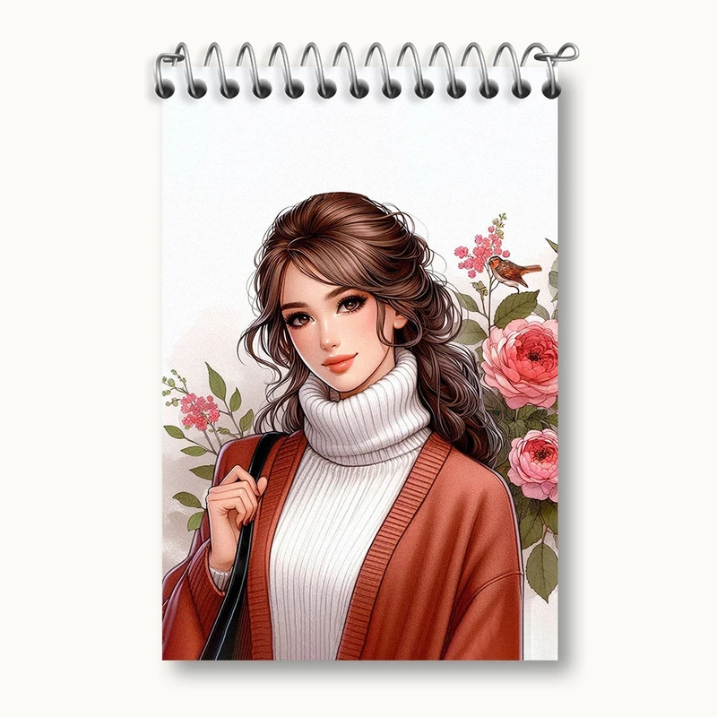 دفتر یادداشت 50 برگ خندالو مدل دخترانه کد F2740