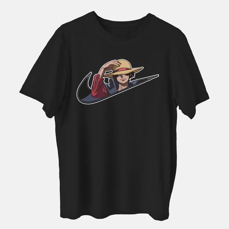 تی شرت آستین کوتاه مردانه مدل انیمه وان پیس طرح لوفی کد anm410