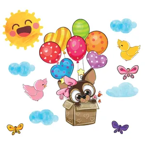 استیکر دیواری کودک مدل cute15 hk