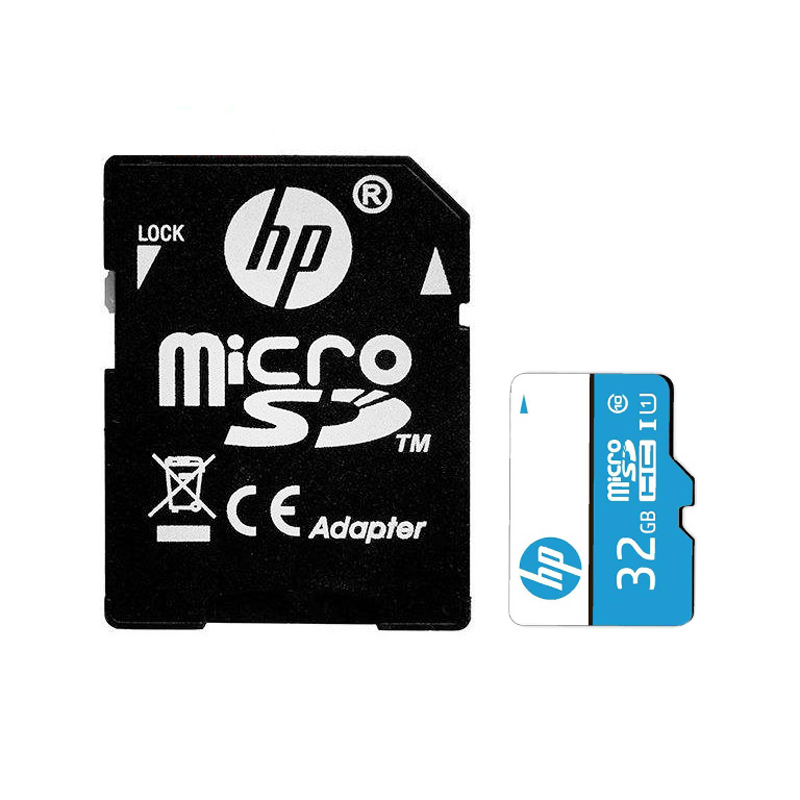 کارت حافظه microSDHC اچ پی مدل Mi210 کلاس 10 استاندارد UHS-I U1 سرعت 100MBps ظرفیت 32 گیگابایت به همراه آداپتور SD