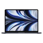 لپ‌تاپ اپل مدل MacBook Air 2022 با پردازنده Apple M2، رم Unified 8GB، حافظه SSD با ظرفیت 256GB، نمایشگر 13.6 اینچ Retina با وضوح 2560x1664 پیکسل، نور پس‌زمینه کیبورد، حسگر اثر انگشت، سیستم‌عامل Apple Mac OS
