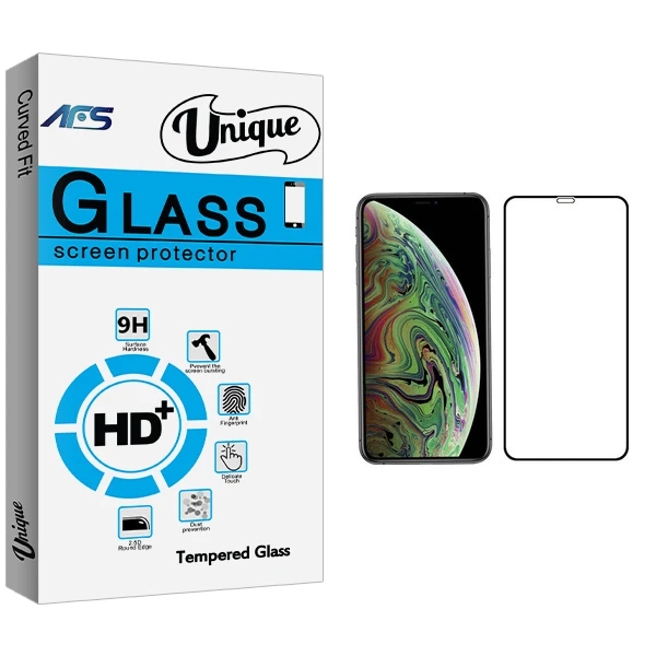 محافظ صفحه نمایش ای اف اس مدل Unique Glass مناسب برای گوشی موبایل اپل iPhone XS