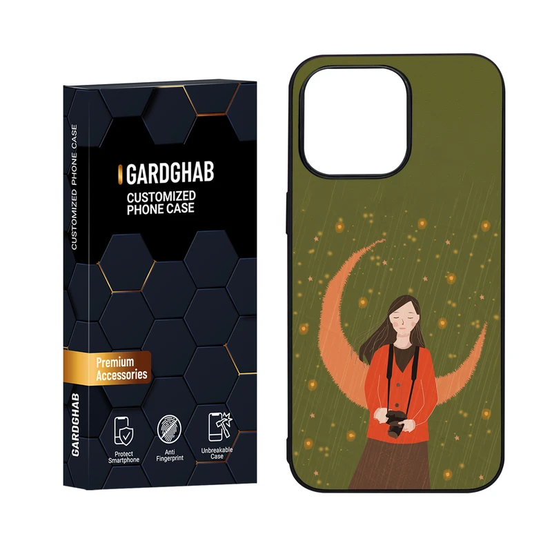 کاور گارد قاب مدل دور ژله ای پشت گلس دخترانه مناسب برای گوشی موبایل اپل iPhone 15 Pro Max