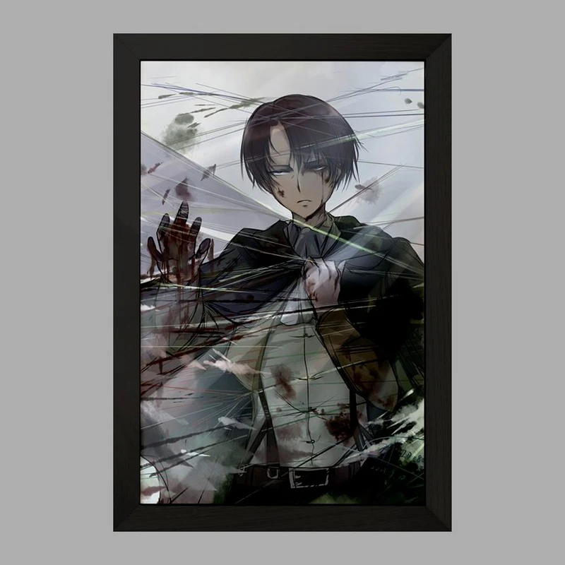 تابلو خندالو مدل لیوای انیمه اتک آن تایتان Attack on Titan  کد 18619