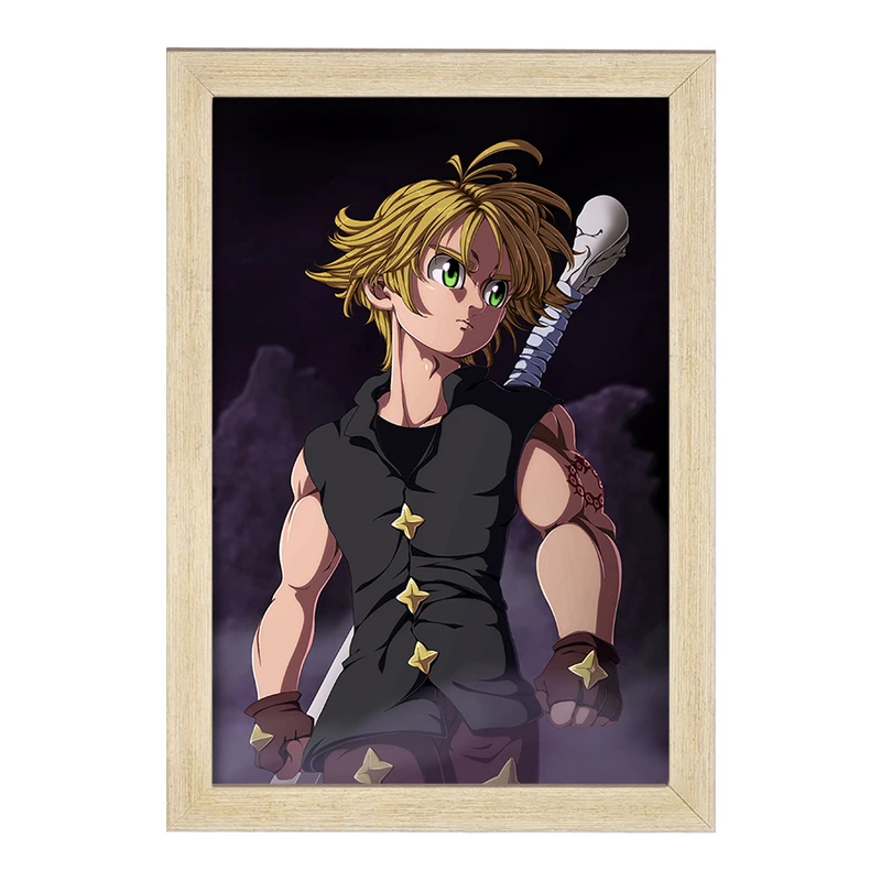 تابلو خندالو مدل ملیوداس و بن انیمه هفت گناه کبیره  کد 17516