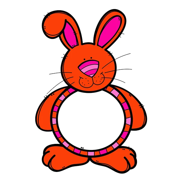 استیکر پارچه و لباس پاد آفرین طرح خرگوشی کد 838