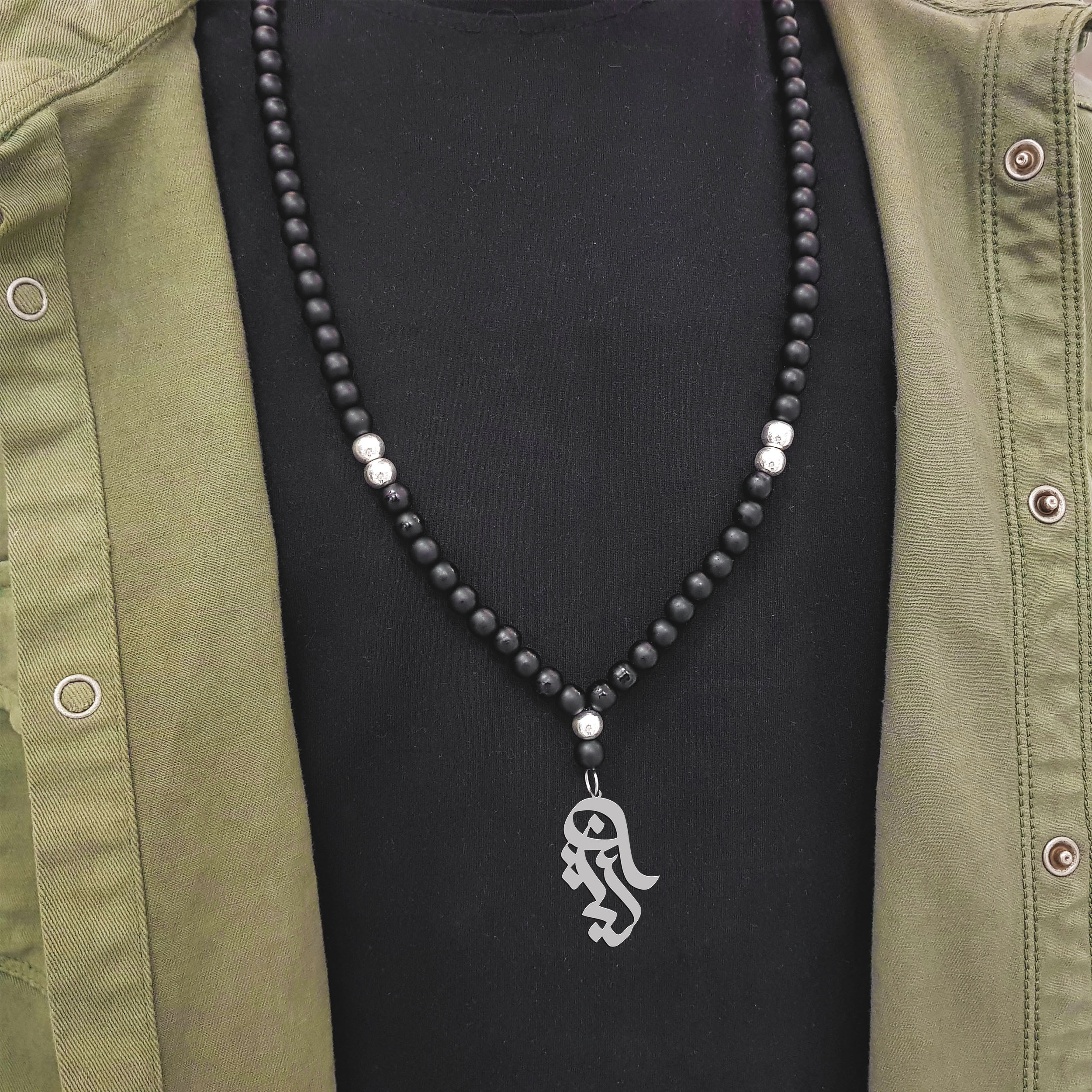 گردنبند نقره مردانه ترمه ۱ مدل یاسین کد ma 2213