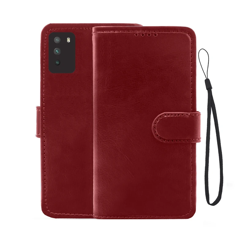 کیف کلاسوری لئون مدل kiiif مناسب برای گوشی موبایل شیائومی Poco M3 به همراه بند آویز