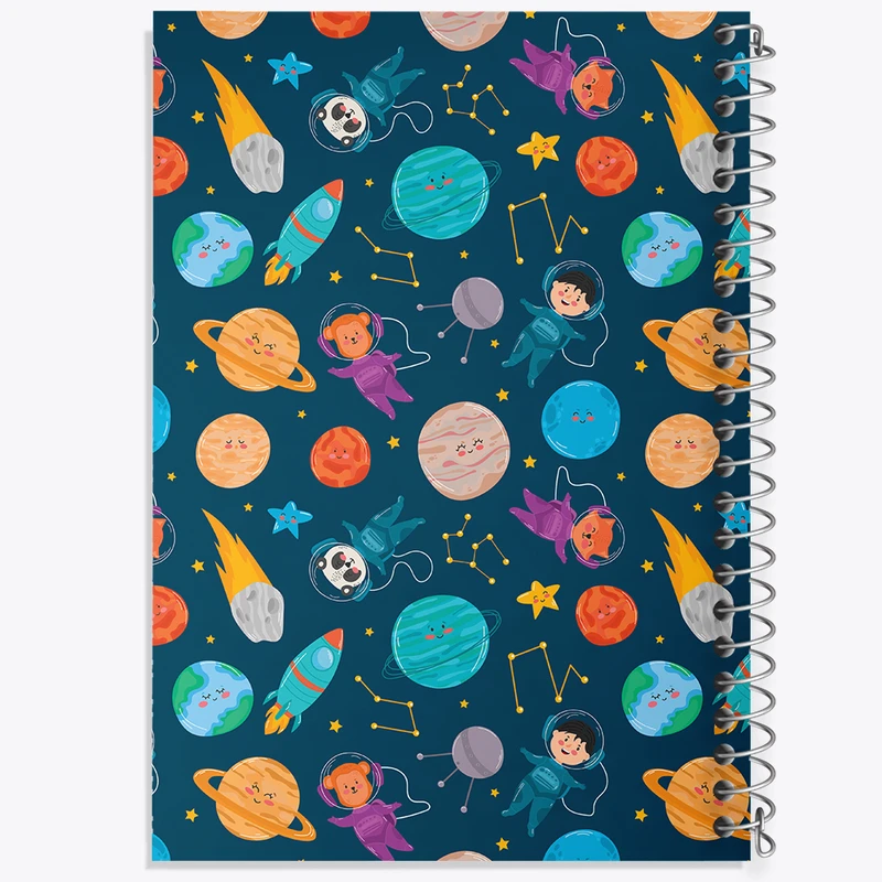 دفتر مشق 100 برگ خندالو طرح فضایی و فضانورد کد N398