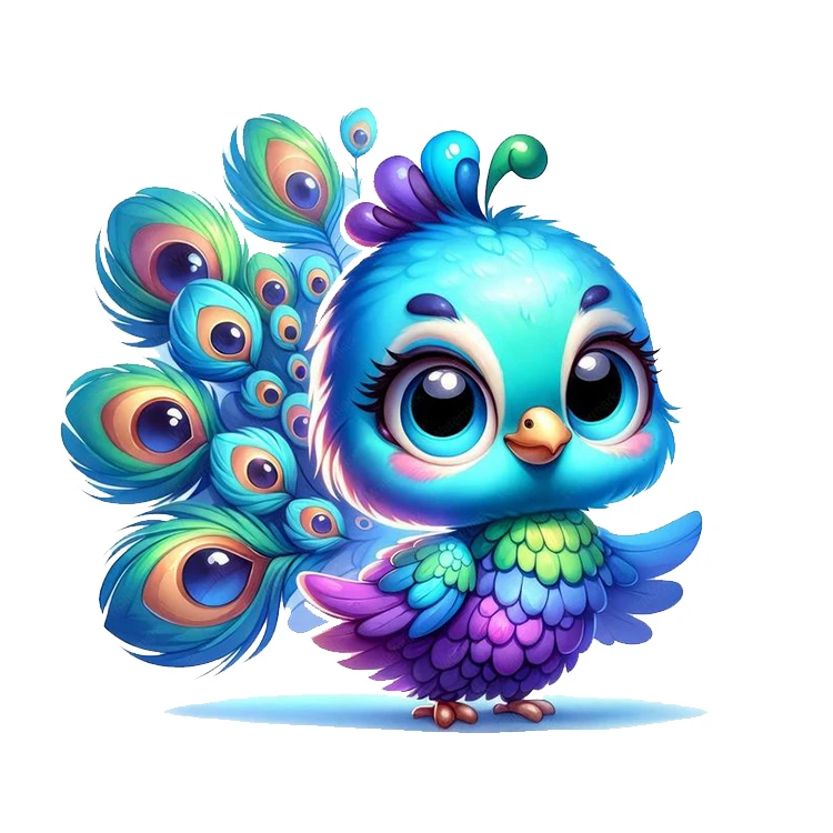 استیکر پارچه و لباس پاد آفرین مدل پرنده کارتونی کد 619