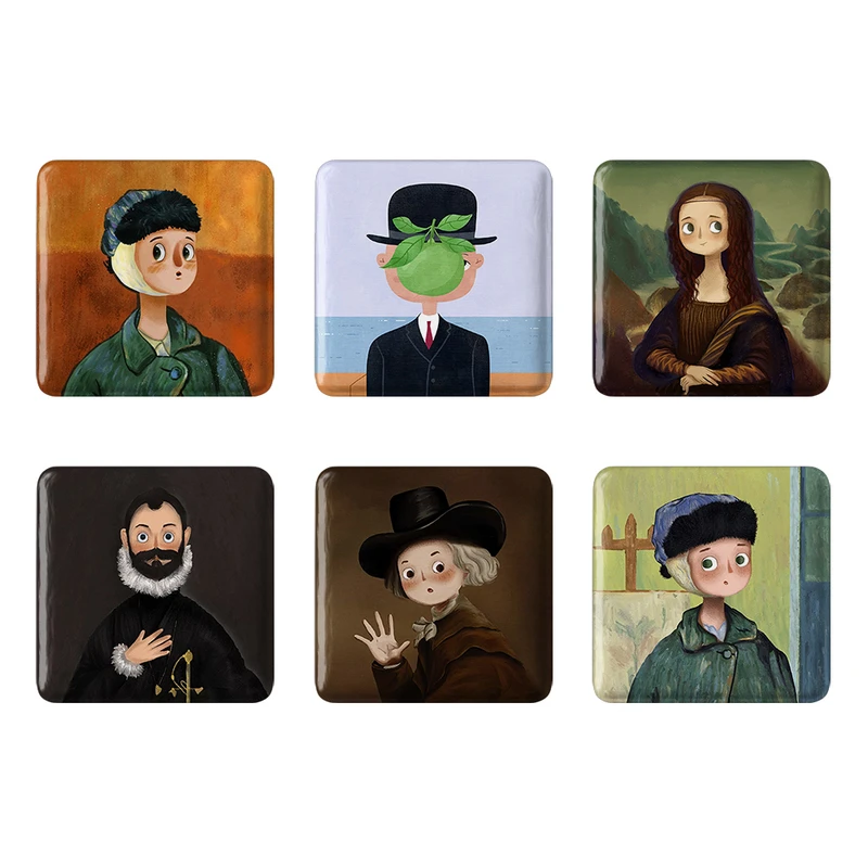 مگنت خندالو طرح هنرمندان کد 1448A مجموعه 6 عددی