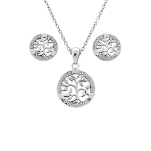 نیم ست نقره زنانه طرح درخت زندگی مدل NS-311