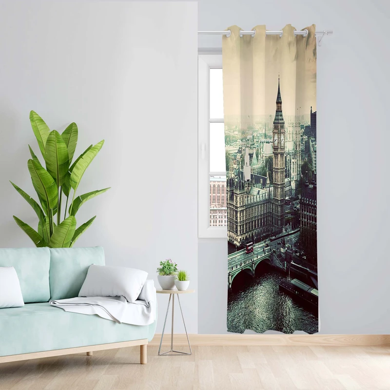 پرده طرح لندن مدل مخمل پانچی کد 5578 z سایز 140x200 سانتی متر