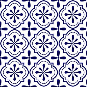 استیکر کاشی مدل برچسب بین کابینتی آشپزخانه طرح آبی مشبک مجموعه 5 عددی