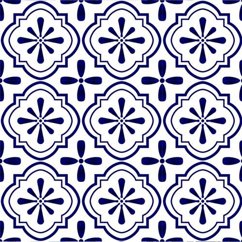 استیکر کاشی مدل برچسب بین کابینتی آشپزخانه طرح آبی مشبک مجموعه 5 عددی