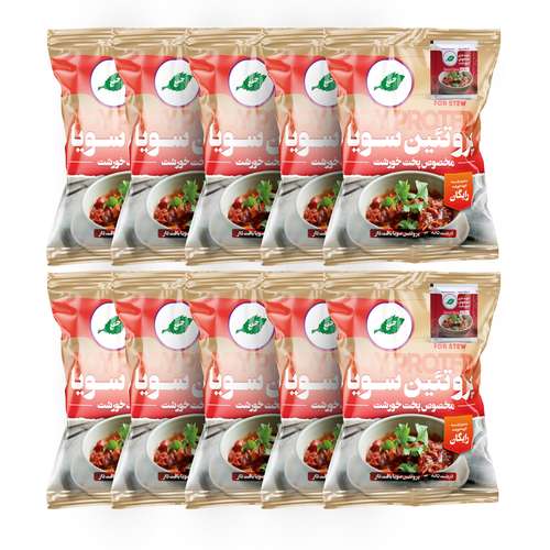 پروتئین سویا مخصوص پخت خورشت جمع - 80 گرم  بسته 10 عددی