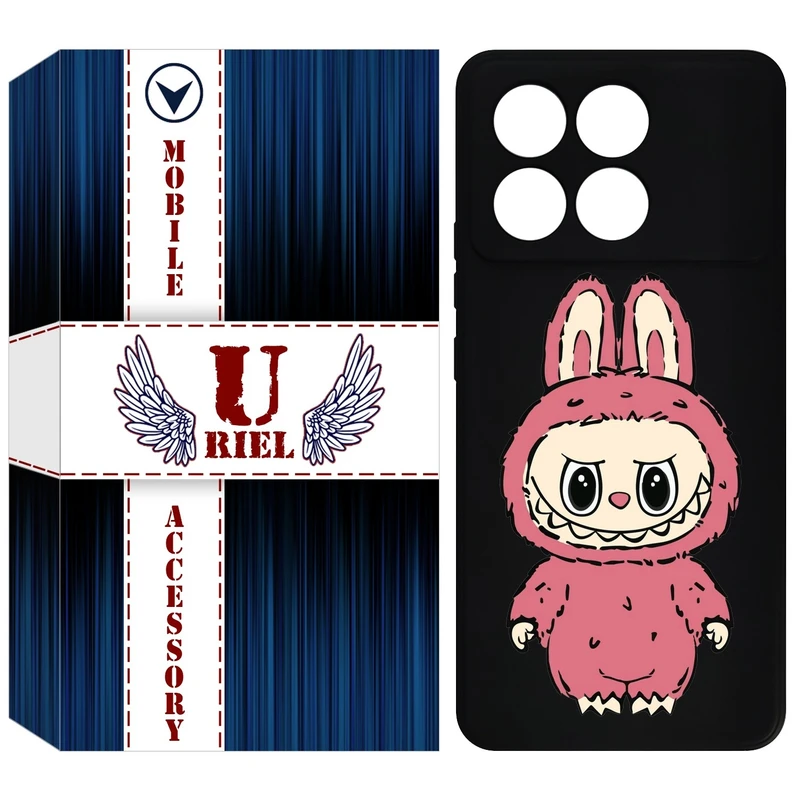 کاور یوریل قاب مدل KSH کد 149 طرح عروسک لبوبو مناسب برای گوشی موبایل شیائومی Poco F6 Pro / Redmi K70 / K70 Pro