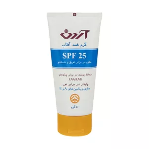 کرم ضد آفتاب بی رنگ آردن مدل SPF25 مناسب انواع پوست وزن 50 گرم 