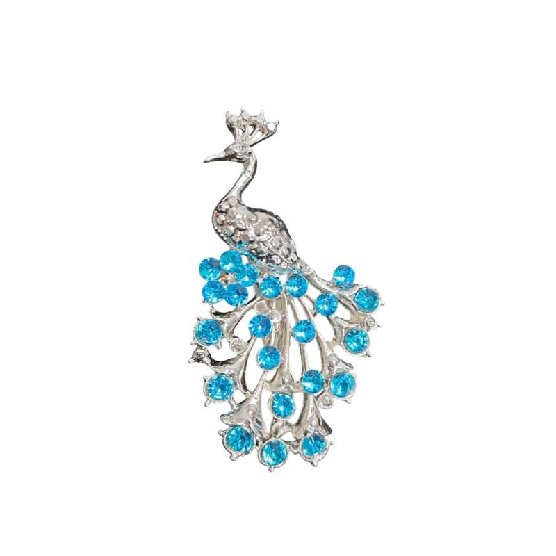 گل سینه زنانه مدل طاووس