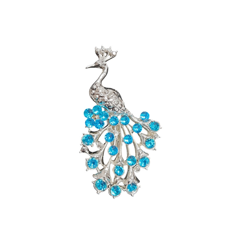 گل سینه زنانه مدل طاووس