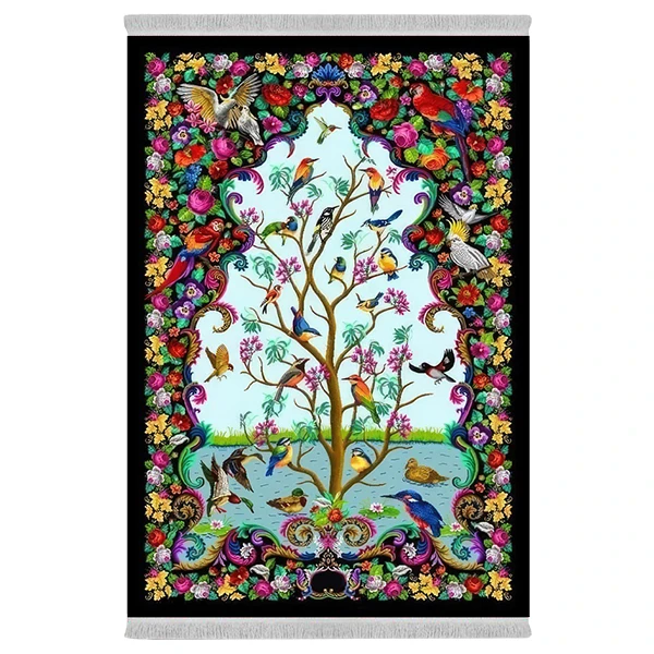 فرش پارچه‌ای دفه مدل فرشینه طرح مدرن کد 873