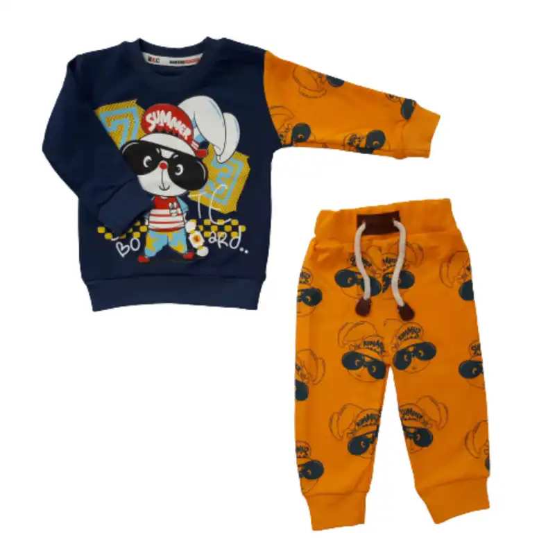 ست سویشرت و شلوار نوزادی مدل خرگوش عینکی