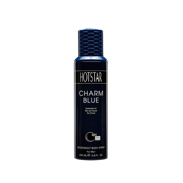 اسپری دئودورانت مردانه هات استار مدل Charm Blue حجم 200 میلی لیتر