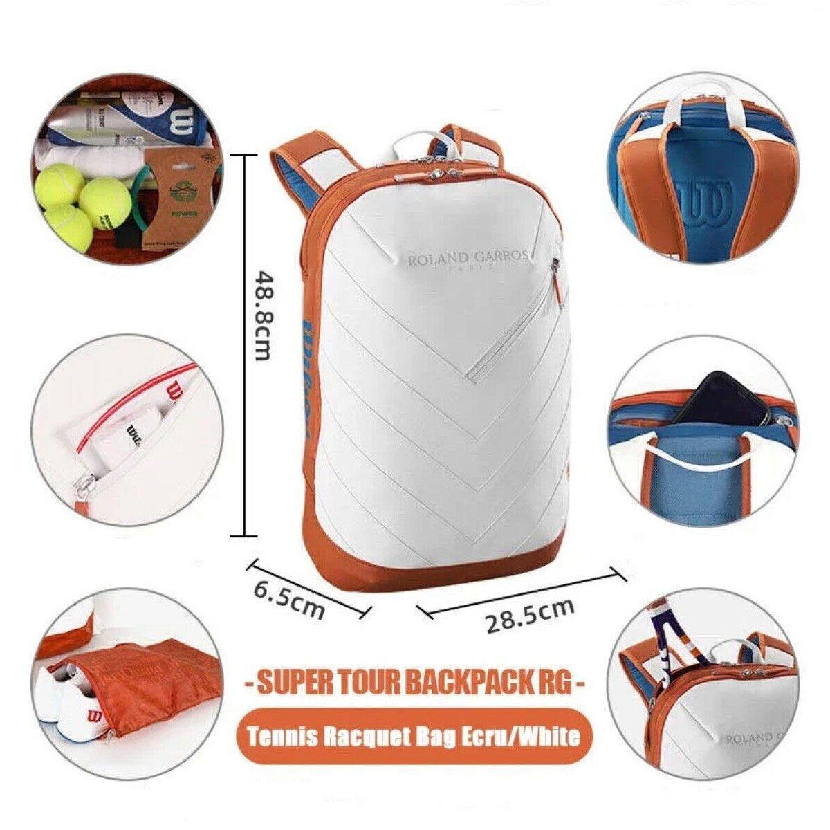 کوله پشتی تنیس ویلسون مدل  Roland Garros Super Tour 2024 -  - 17