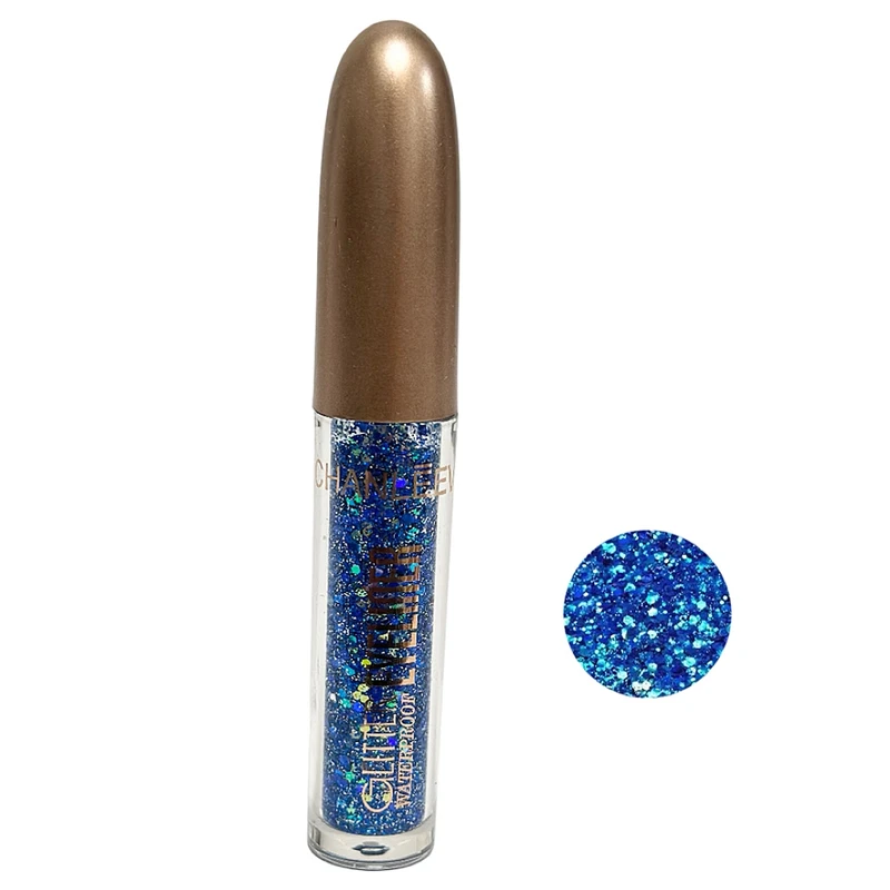 خط چشم مویی چانلوی مدل گلیتری شماره 12 رنگ آبی