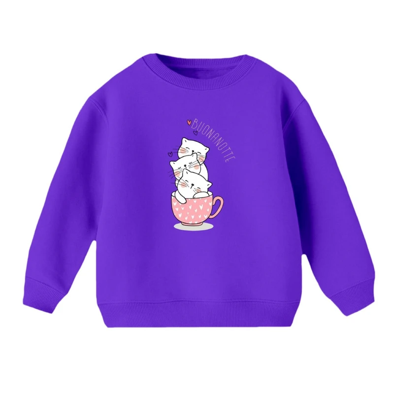 سویشرت بچگانه مدل گربه ها و فنجان 