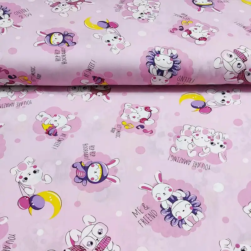 پارچه ملحفه مدل عروسکی ربیت کد 170