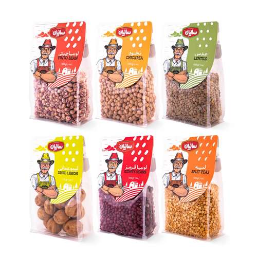 حبوبات صنایع غذایی سالیان - 450 گرم مجموعه شش عددی