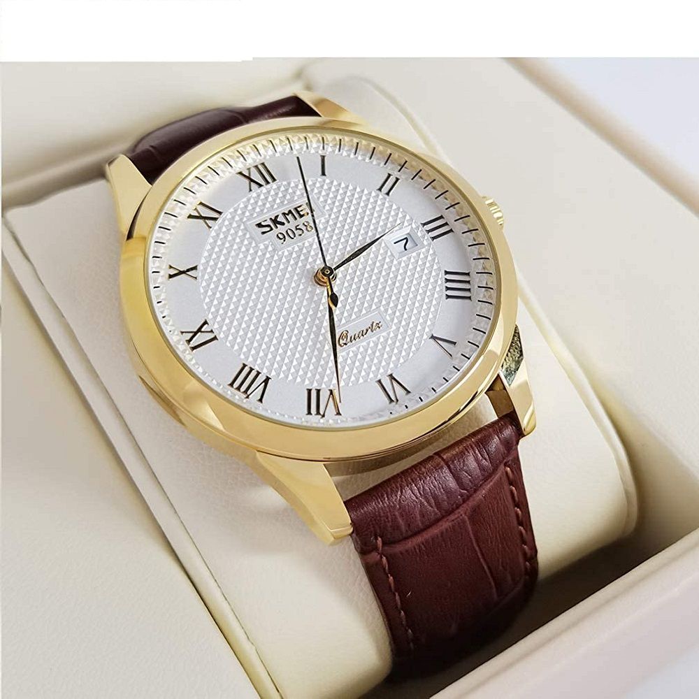 ست ساعت مچی عقربه ای زنانه و مردانه اسکمی مدل 9058G -  - 7