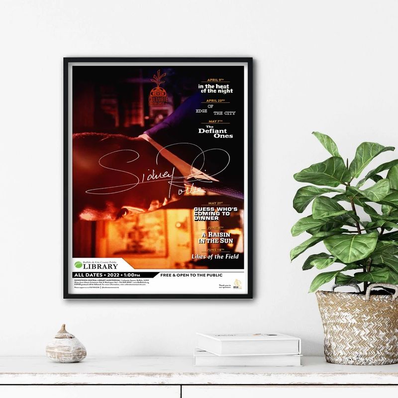 تابلو آتریسا طرح پوستر فیلم sidney poitier مدل ATm215