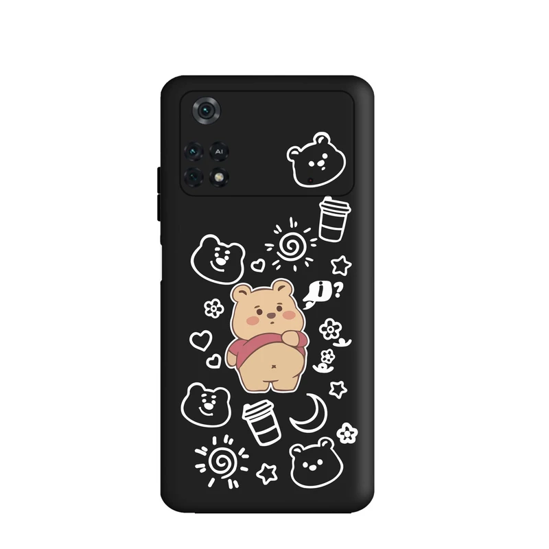 کاور قاب گارد طرح خرس تپل کد t6102 مناسب برای گوشی موبایل شیائومی Poco M4 Pro 4G