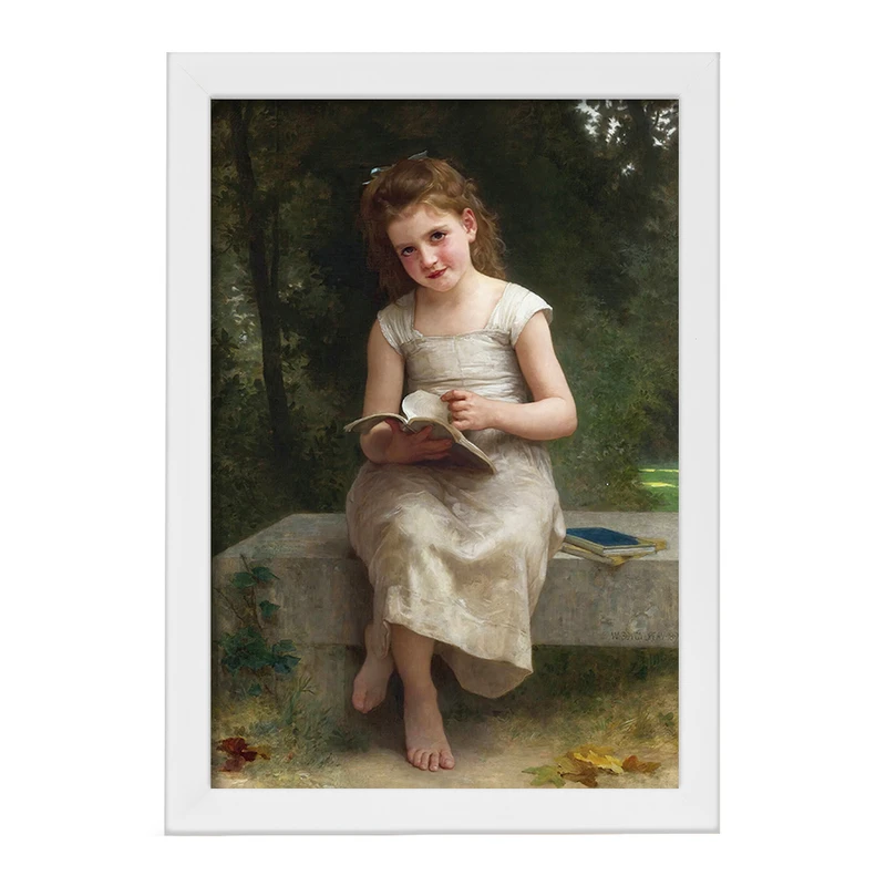 تابلو خندالو مدل نقاشی خواننده اثر ویلیام بوگرو کد F12226