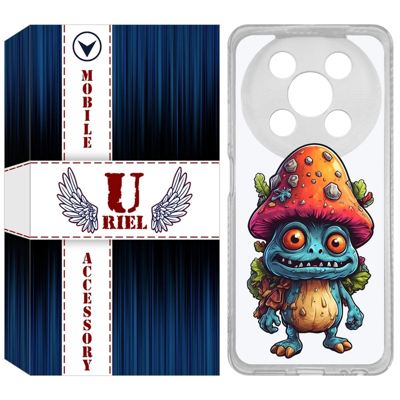 کاور یوریل مدل Clear کد 47 طرح قارچ مناسب برای گوشی موبایل وکال V2 / V2 Lite