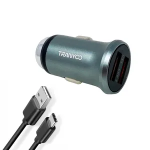 شارژر فندکی ترانیو مدل C8 به همراه کابل تبدیل USB-C