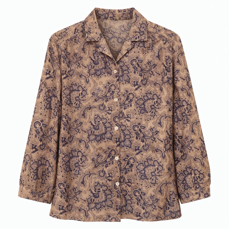 شومیز آستین بلند یقه برگردان زنانه مدل 3837