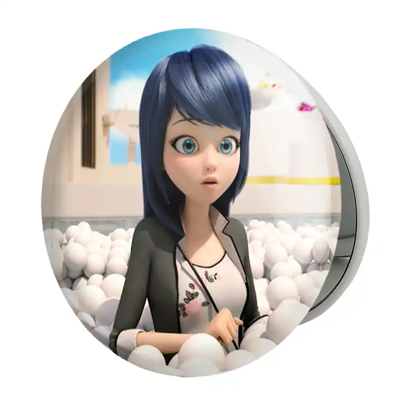 آینه جیبی خندالو طرح دختر کفشدوزکی مدل تاشو کد 3075