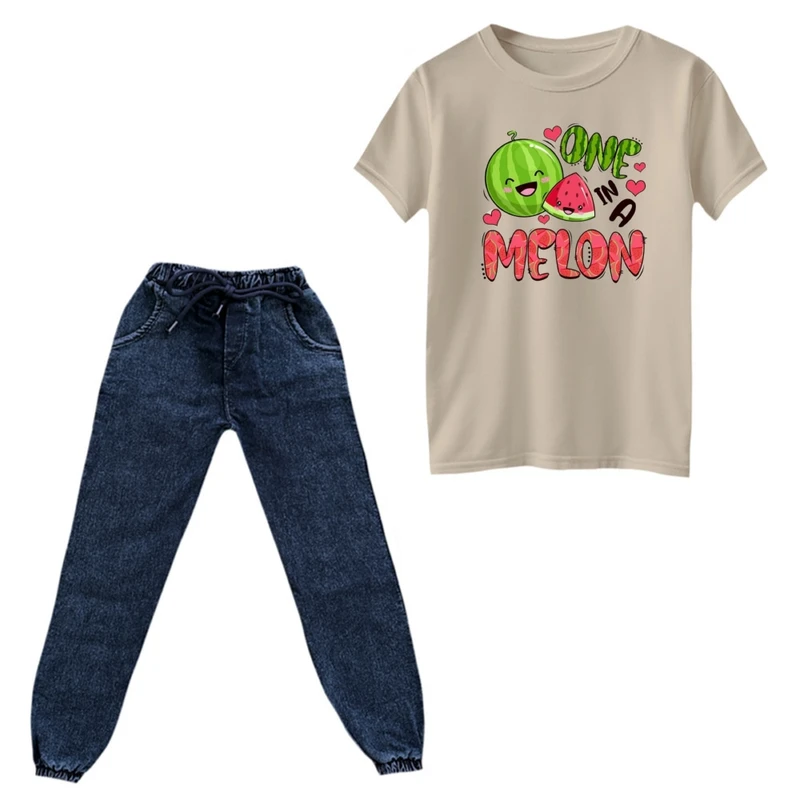 ست تی‌شرت و شلوار پسرانه مدل هندوانه یلدایی کد 32